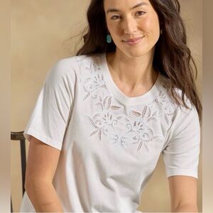 NWT Sundance Toluca Lace Tee Dress in White. Medium. An Essential!